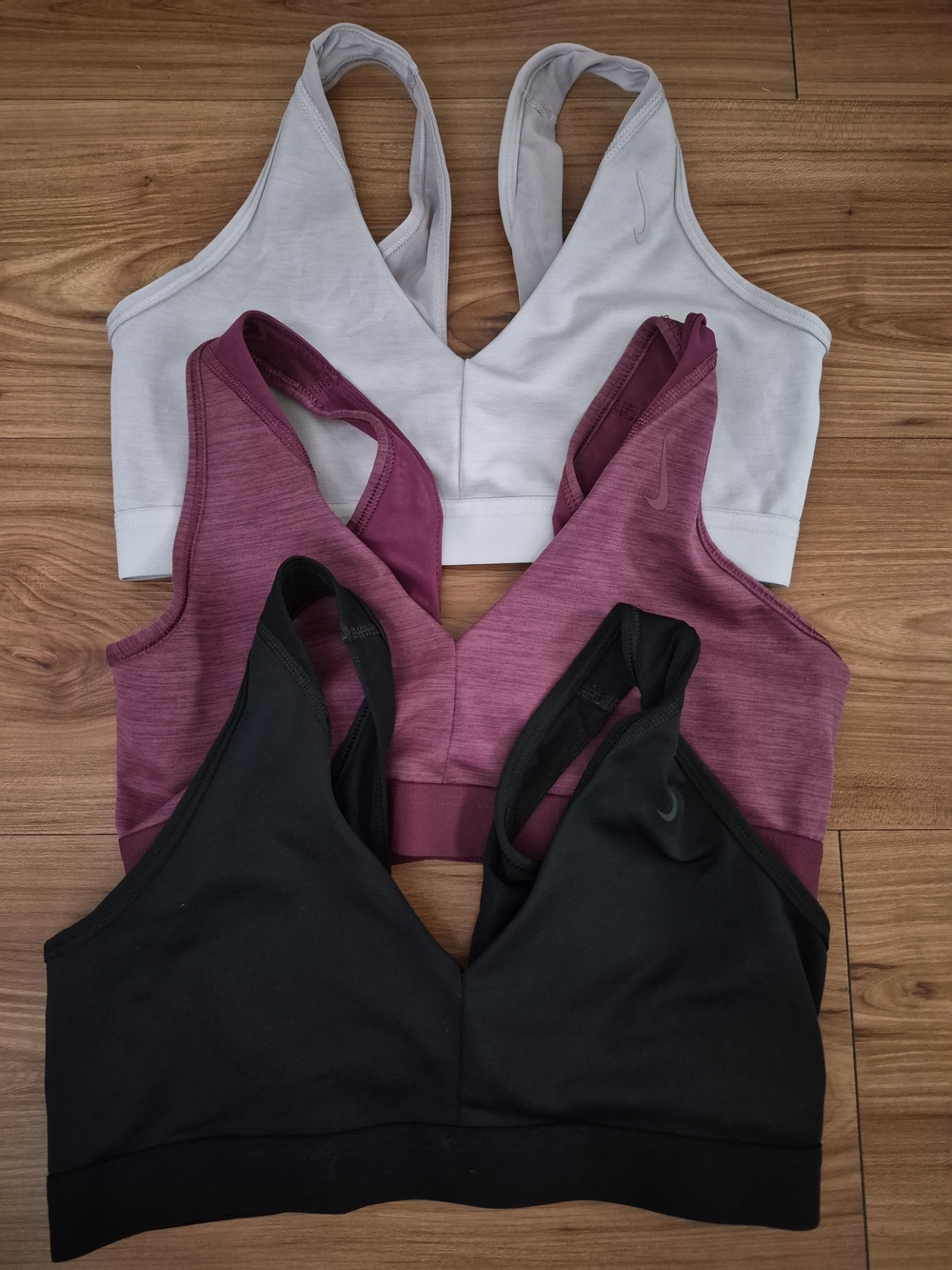 Nike Dri-FIT Sports Bra Lot of 3 Medium Black Purple Gray Twist Racerback
